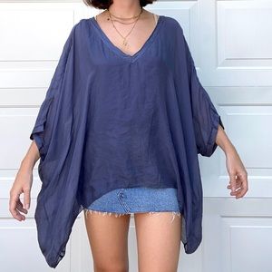 NWT Flowy Navy Blouse